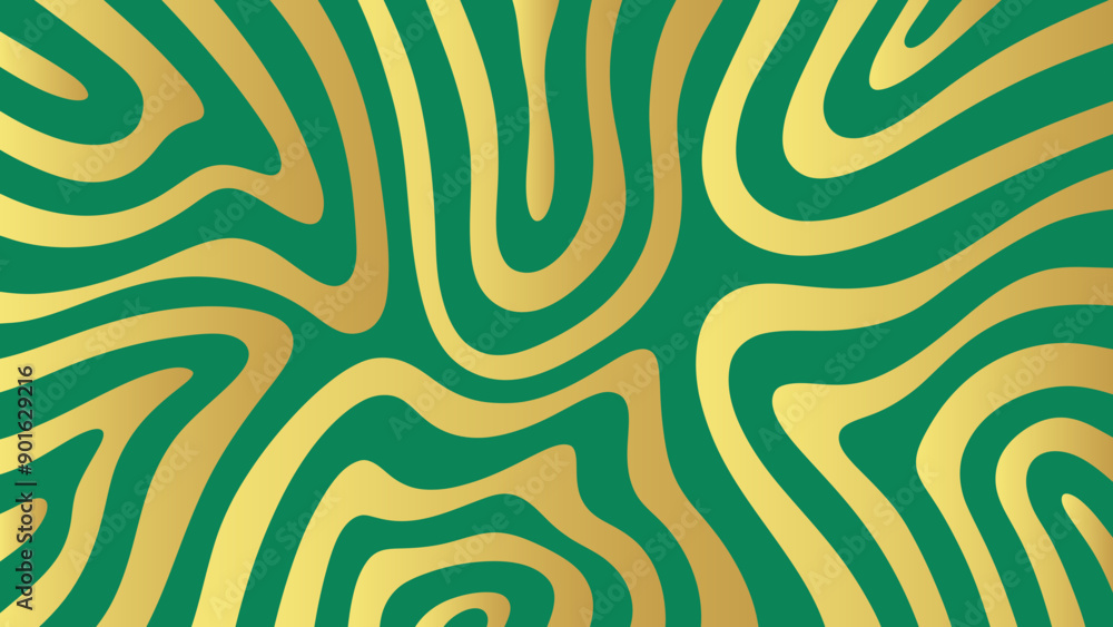 Obraz premium seamless pattern with gold green stripes