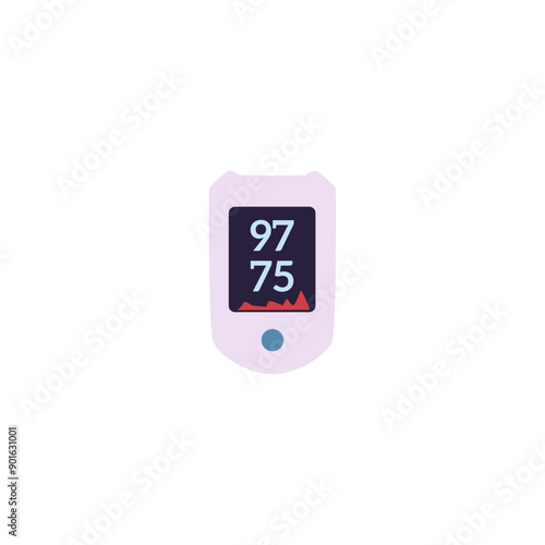Home use medical equipment vector icon, digital sphygmomanometer, blood pressure and heart rate measurement, diagnosis
