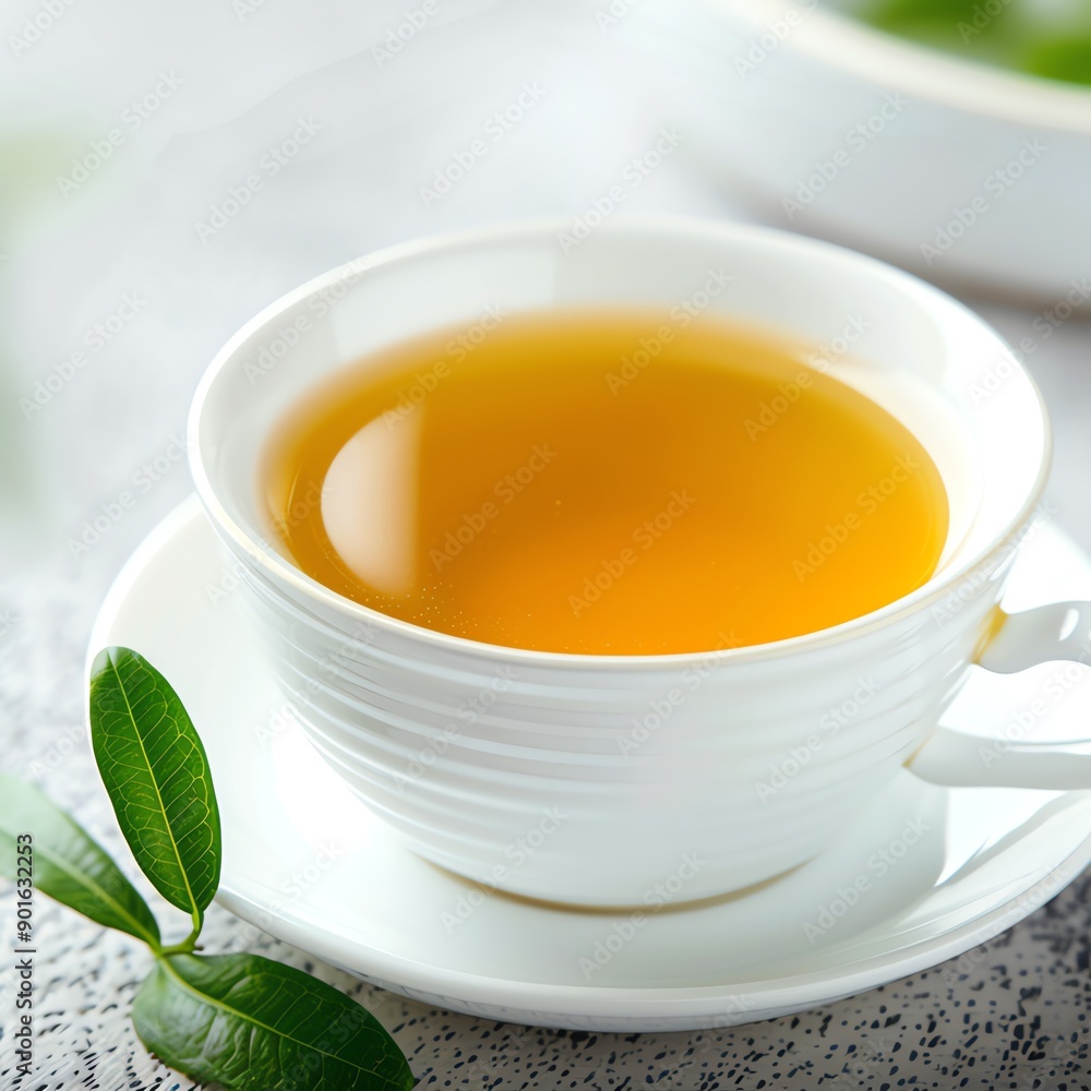 Green tea with a background of soft morning light, Green tea, Fresh start, calm Green tea with a background of soft morning light, Green tea, Fresh start, calm