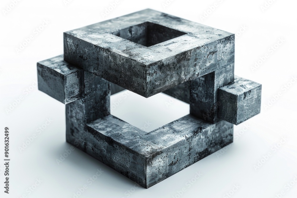 A rustic metallic structure featuring interconnected beams with an empty center, showcasing abstract design and industrial aesthetics with a hint of geometrical art and modernism A rustic metallic structure featuring interconnected beams with an empty center, showcasing abstract design and industrial aesthetics with a hint of geometrical art and modernism