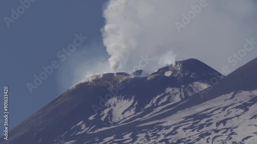 Etna Volcano Producing Smoke Rings, Sicily