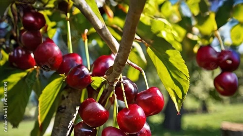 Wallpaper Mural Cherry hanging from branch Torontodigital.ca