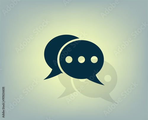 Vector icon with shadow on gray background with gradient.