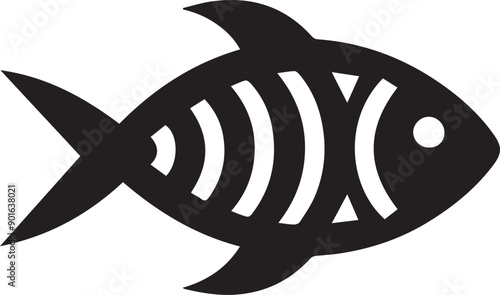 Fish illustration isolated on white background