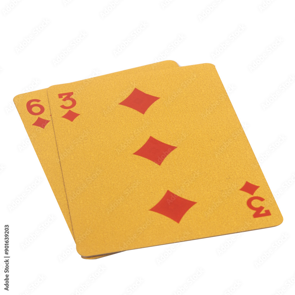 Obraz premium card bet 9 bacarat isolated on white background