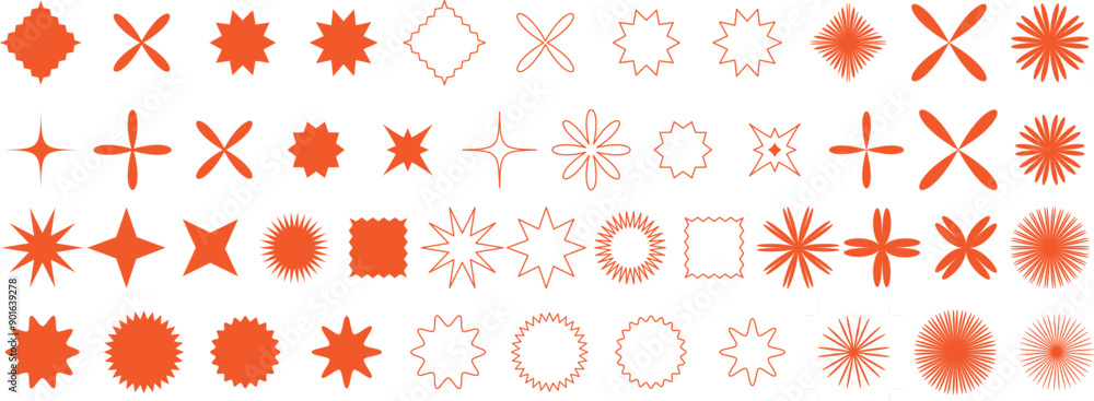 Brutalist abstract geometric shapes and grids. Brutal contemporary figure star oval spiral flower and other primitive elements. Swiss design aesthetic. Bauhaus memphis design. Brutalist abstract geometric shapes and grids. Brutal contemporary figure star oval spiral flower and other primitive elements. Swiss design aesthetic. Bauhaus memphis design.