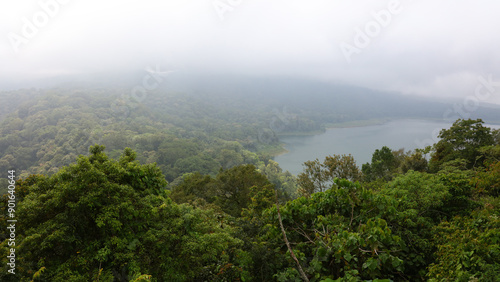 Mirador de los lagos gemelos,  Lago Tamblingan, Carretera Munduk-Wanagiri, Bali, Indonesia photo