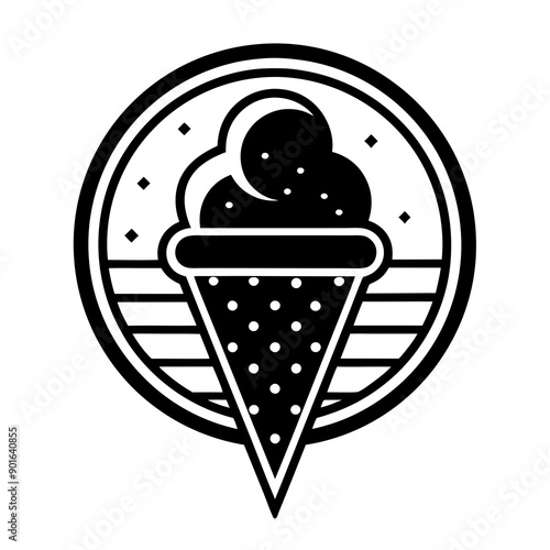 ice cream on a black background