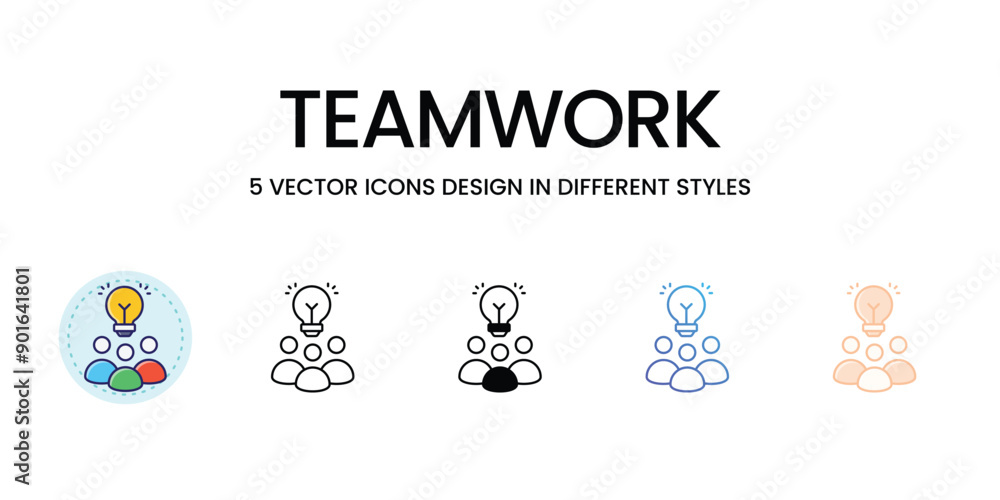 Teamwork icons set vector illustration, vector stock Teamwork icons set vector illustration, vector stock