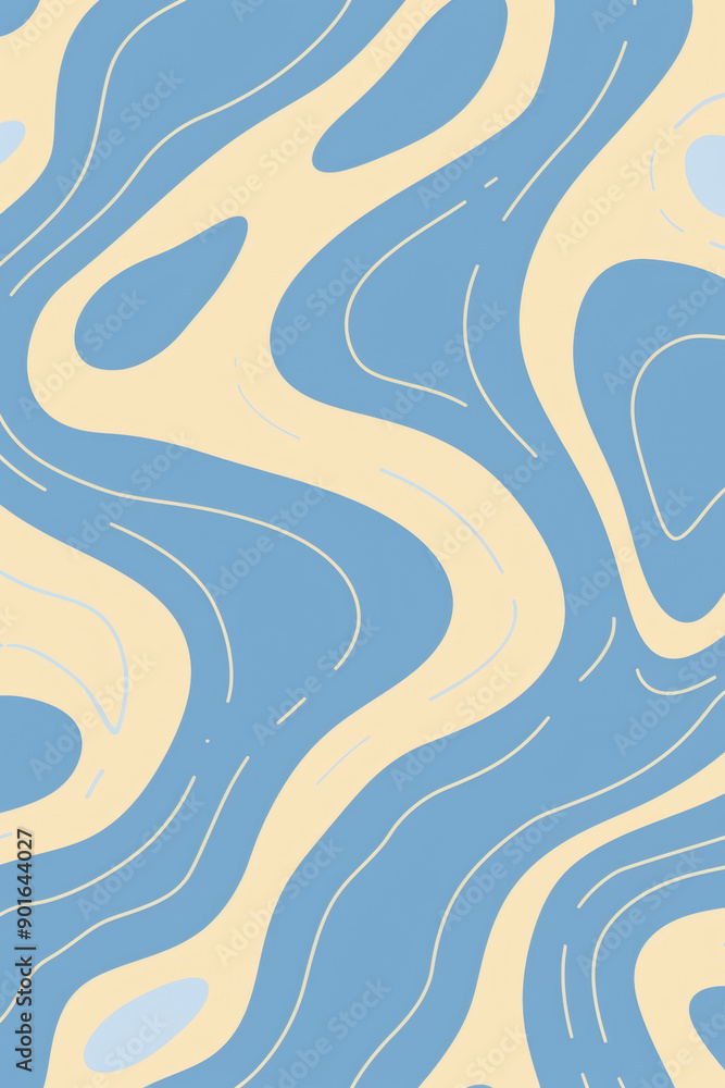 abstract design wallpaper with swirls, in light blue and yellow pastel colours abstract design wallpaper with swirls, in light blue and yellow pastel colours