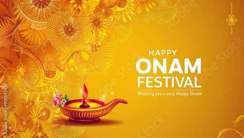 Happy Onam, south Indian festival, happy Onam greetings background photo