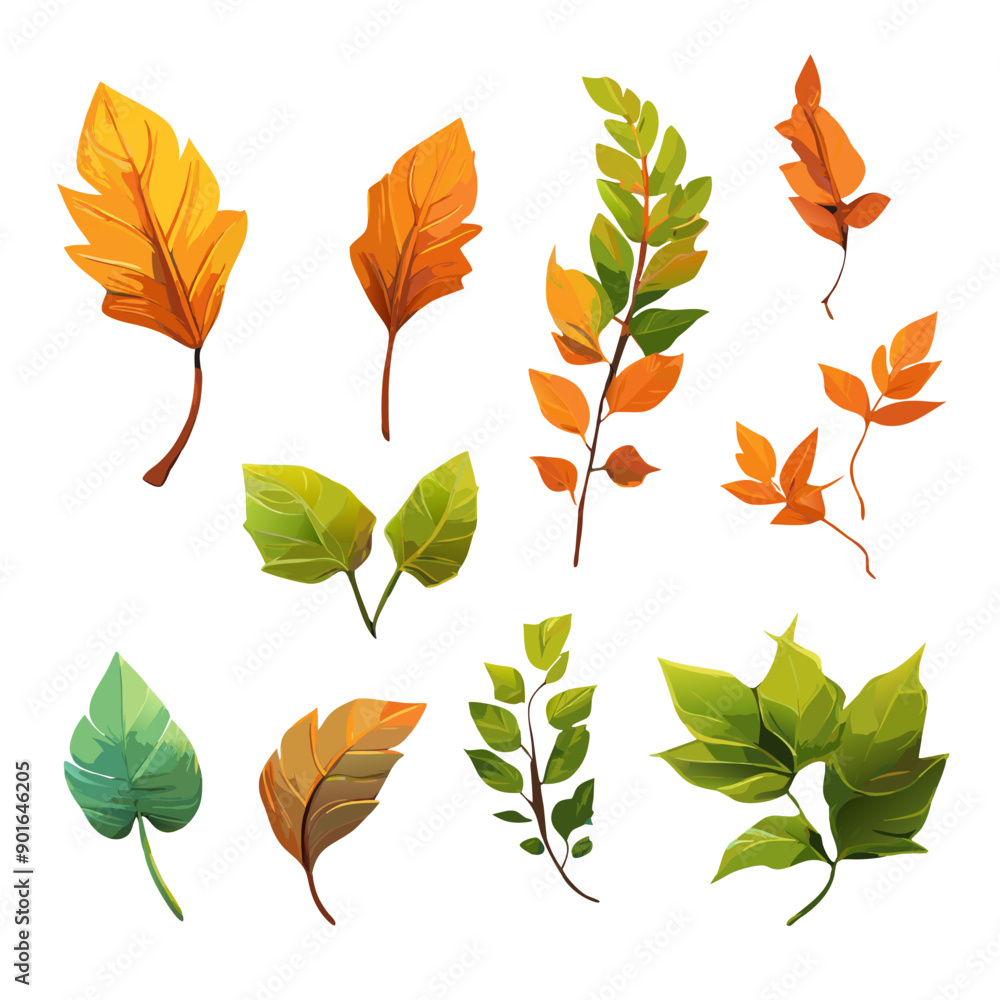 Obraz premium set of autumn leaves