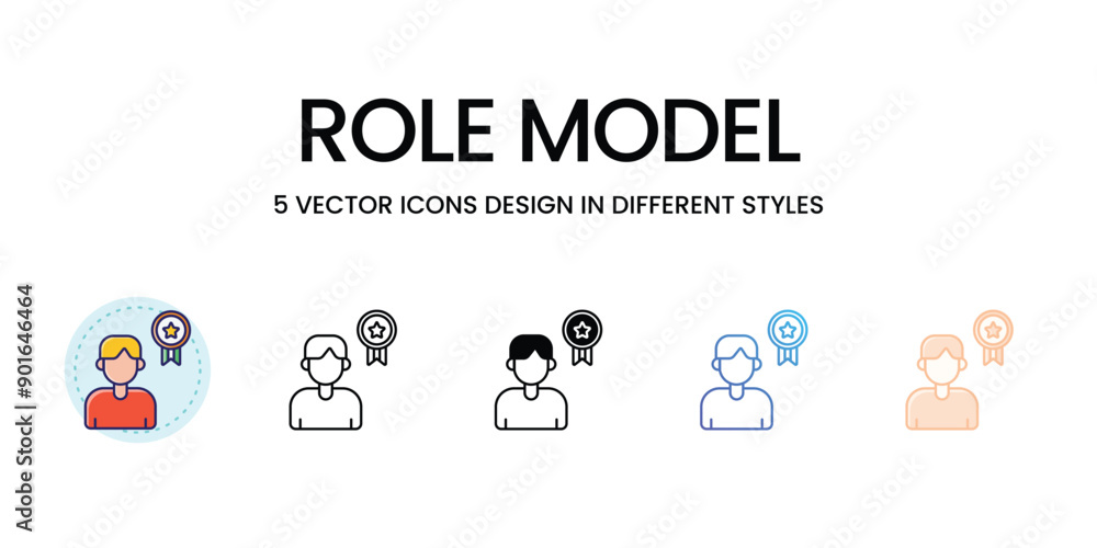 Role Model icons set vector illustration, vector stock Role Model icons set vector illustration, vector stock