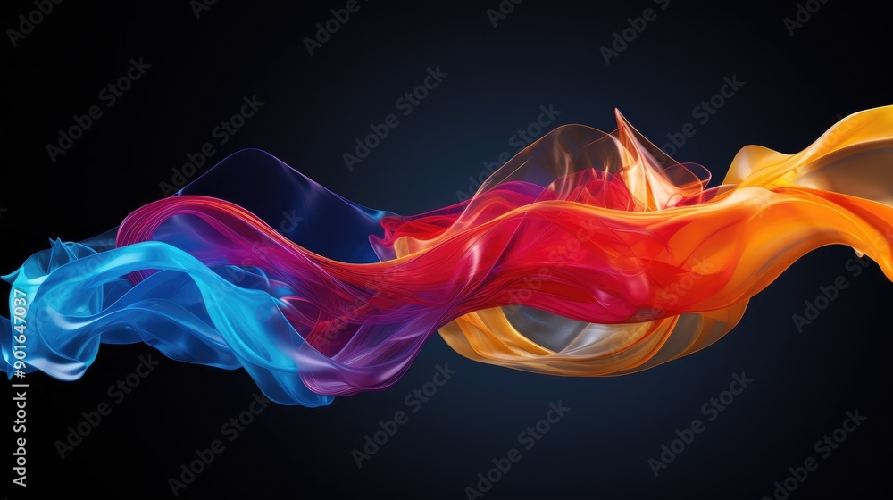 Fluid dynamics with colorful motion trails Fluid dynamics with colorful motion trails