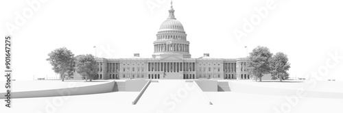 united states capitol government building usa america washington dc cut out