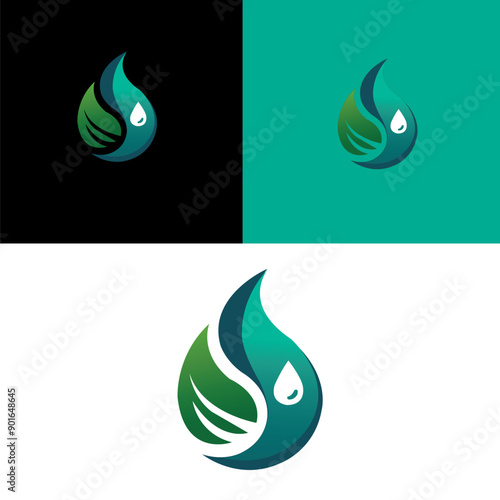 simple modern Agriculture logo design vector, plant care in agriculture photo