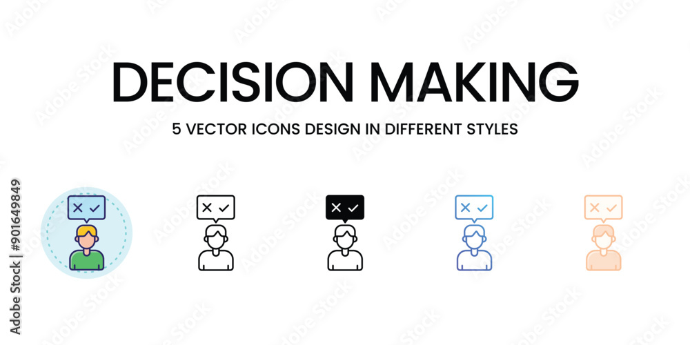 Decision Making icons set vector illustration, vector stock Decision Making icons set vector illustration, vector stock
