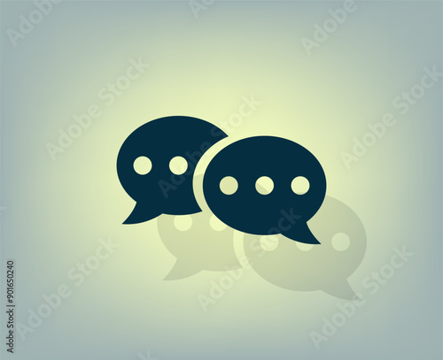Vector icon with shadow on gray background with gradient.