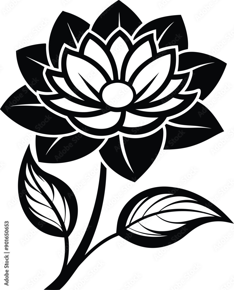 Flower silhouette vector illustration art. Flower silhouette vector illustration art.