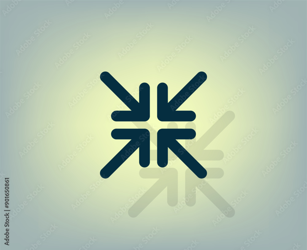 Obraz premium Vector icon with shadow on gray background with gradient.