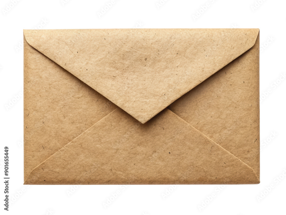 Brown Paper Envelope Sealed, showing texture and natural color. Isolated on transparent background, png. Brown Paper Envelope Sealed, showing texture and natural color. Isolated on transparent background, png.