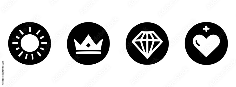 King character icon set element design. King character icon set element design.