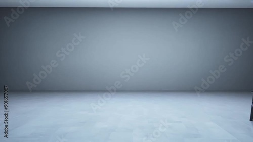 Wallpaper Mural Five bar stools of different styles arranged in an empty room, themes of choice, minimalism, and interior design Torontodigital.ca