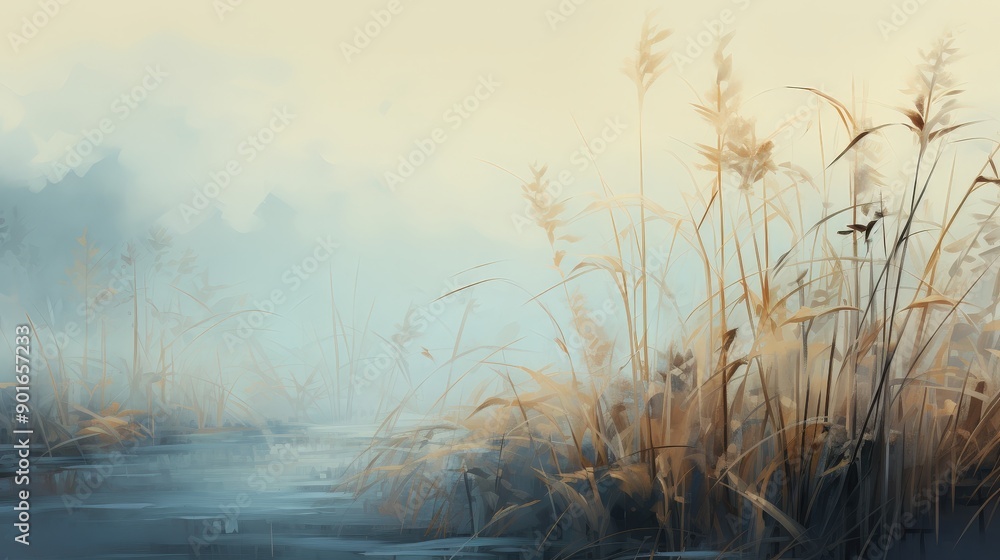 Fototapeta premium Misty Morning Landscape