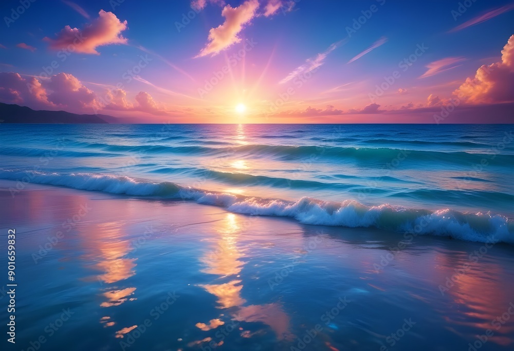 Obraz premium Water wave texture colorful texture gradient background