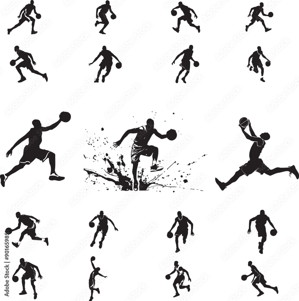 custom made wallpaper toronto digitalBasketball game icons set