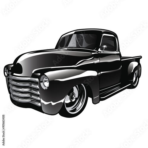 Vintage Truck, Classic Truck, Step side Truck, Retro Truck,  Americana