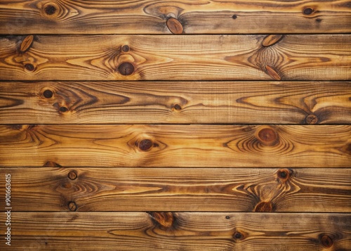 Warm natural wood texture background with horizontal wooden planks and knots, providing a rustic and earthy feel, perfect for banners, headers, and copy space.