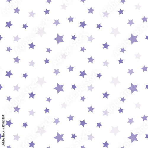 purple stars confetti pattern seamless. Vector Illustration for decoration, wallpaper, wrapping paper, backdrop etc