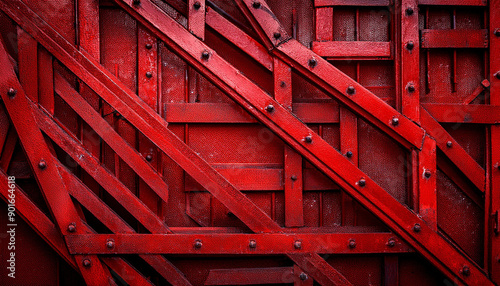 red wooden background