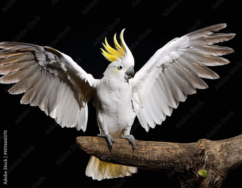 Fototapeta premium Cockatoo Perched on a Tree Branch