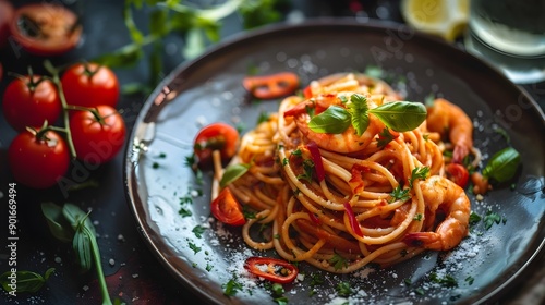 Delectable Spaghetti Dish Showcasing Italian Culinary Delight