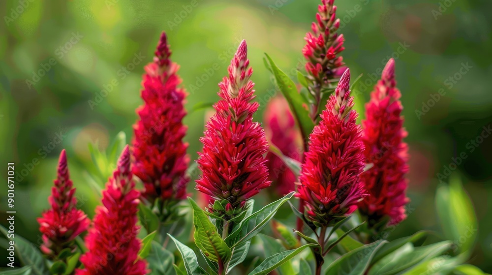 Lovely red Celosia Argentea blooms Lovely red Celosia Argentea blooms