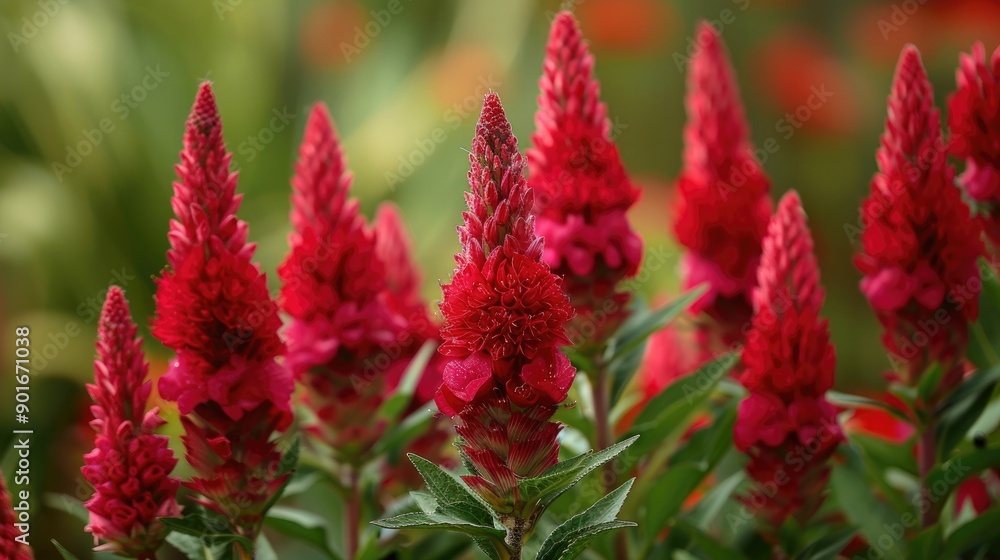 Lovely red Celosia Argentea blooms Lovely red Celosia Argentea blooms