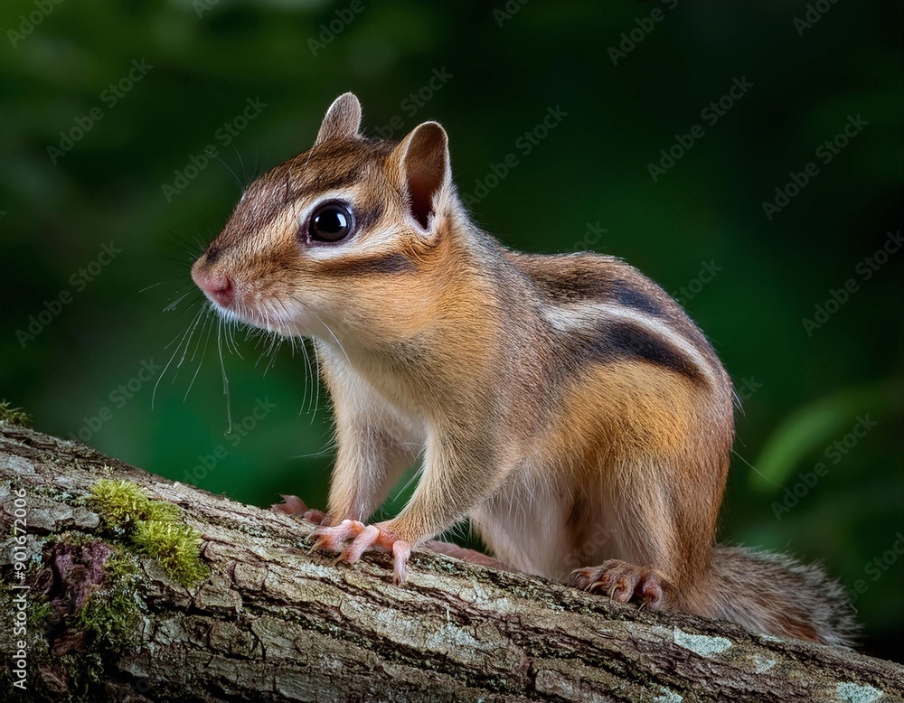 Obraz premium Chipmunk Perched in Tree