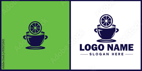 Cooking school icon Culinary academy Cooking institute Culinary school flat logo sign symbol editable vector