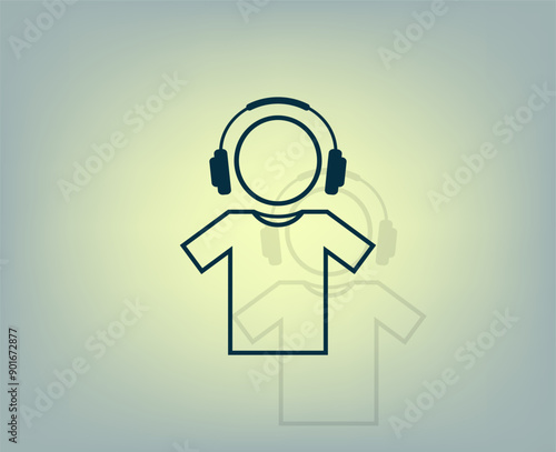 Vector icon with shadow on gray background with gradient.