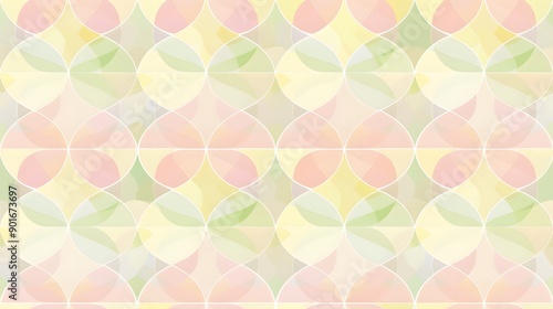 Wallpaper Mural 4. A minimalist abstract pattern with simple, repeating circles in soft pastel tones, providing a clean and modern aesthetic.  Torontodigital.ca