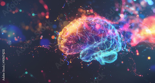 Complexité de l'IA : Cerveau Numérique Brillant et Connecté
