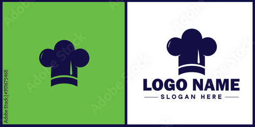 Cooking school icon Culinary academy Cooking institute Culinary school flat logo sign symbol editable vector