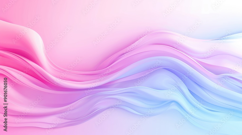 Naklejka premium A pink and blue wave with a purple background
