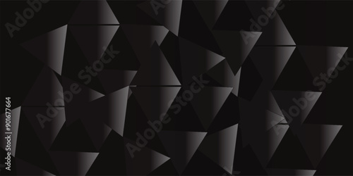 Dark Black vector abstract mosaic pattern. A sample with polygonal shapes. A completely new template for your business design.