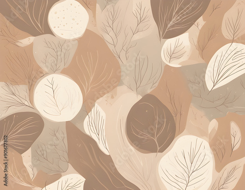 Hand drawn soft earth tones background