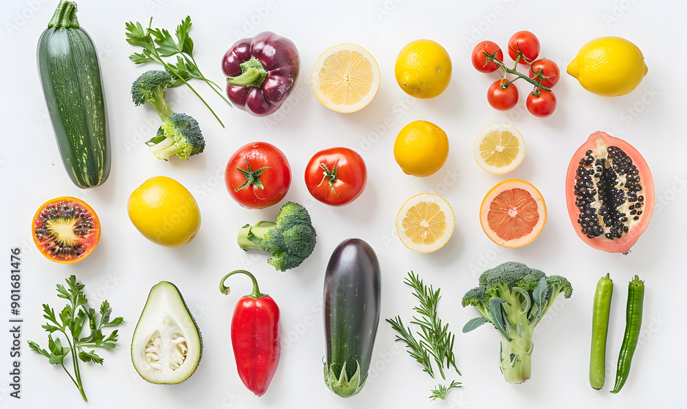 vegetable and fruits photo or illustrator on white background vegetable and fruits photo or illustrator on white background