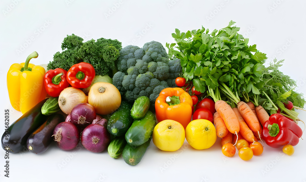 vegetable and fruits photo or illustrator on white background vegetable and fruits photo or illustrator on white background