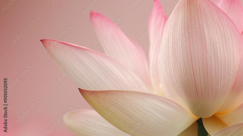 Close-Up Delicate Pink Lotus Flower Petals Close-Up Delicate Pink Lotus Flower Petals